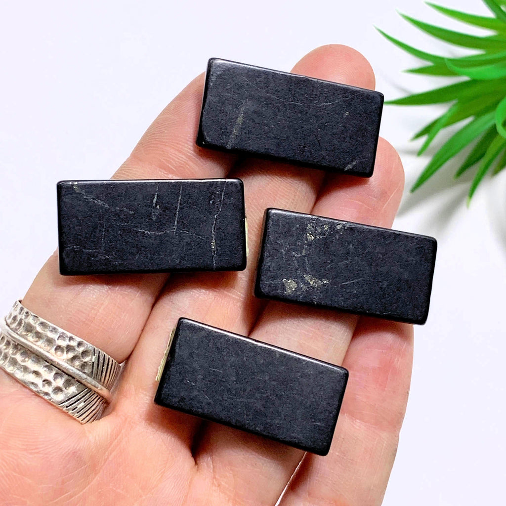 One Emf Protective Shungite Rectangle Cell Phone Plate~Ideal to Stick to any electronic device! - Earth Family Crystals