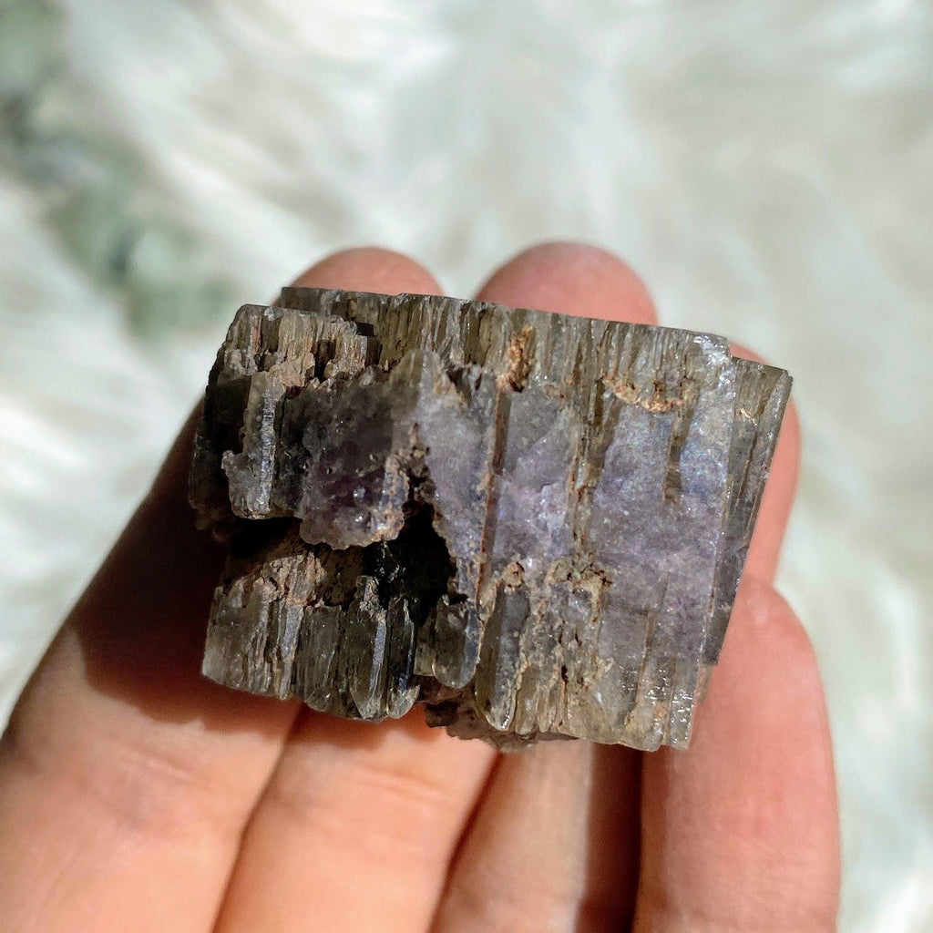 Rare Bicolor Purple Aragonite Crystal From Spain - Earth Family Crystals
