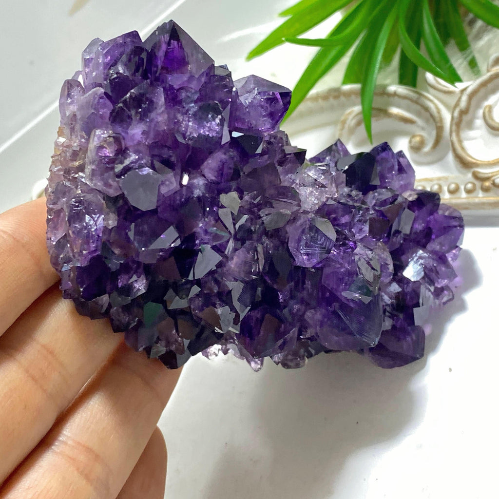 Reserved for Sandy Incredible Deep Purple Amethyst Stalactite Specimen From Uruguay - Earth Family Crystals