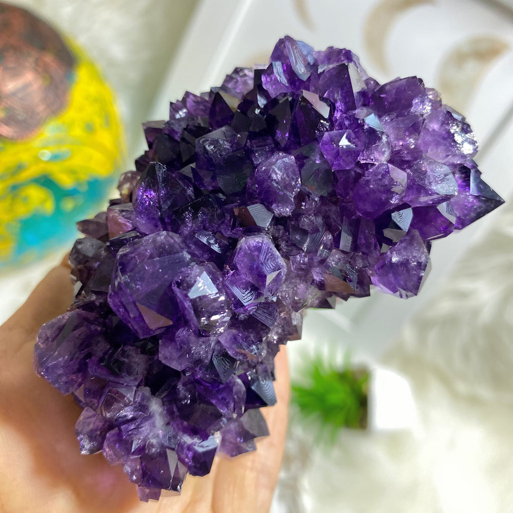 Reserved for Sandy Incredible Deep Purple Amethyst Stalactite Specimen From Uruguay - Earth Family Crystals