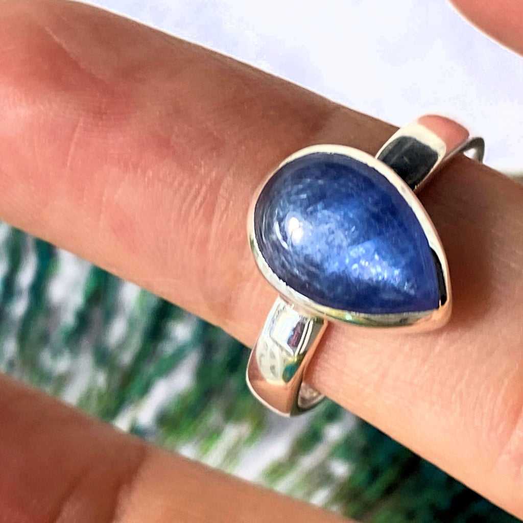 Pretty Blue Kyanite Sterling Silver Ring (Size 9) - Earth Family Crystals