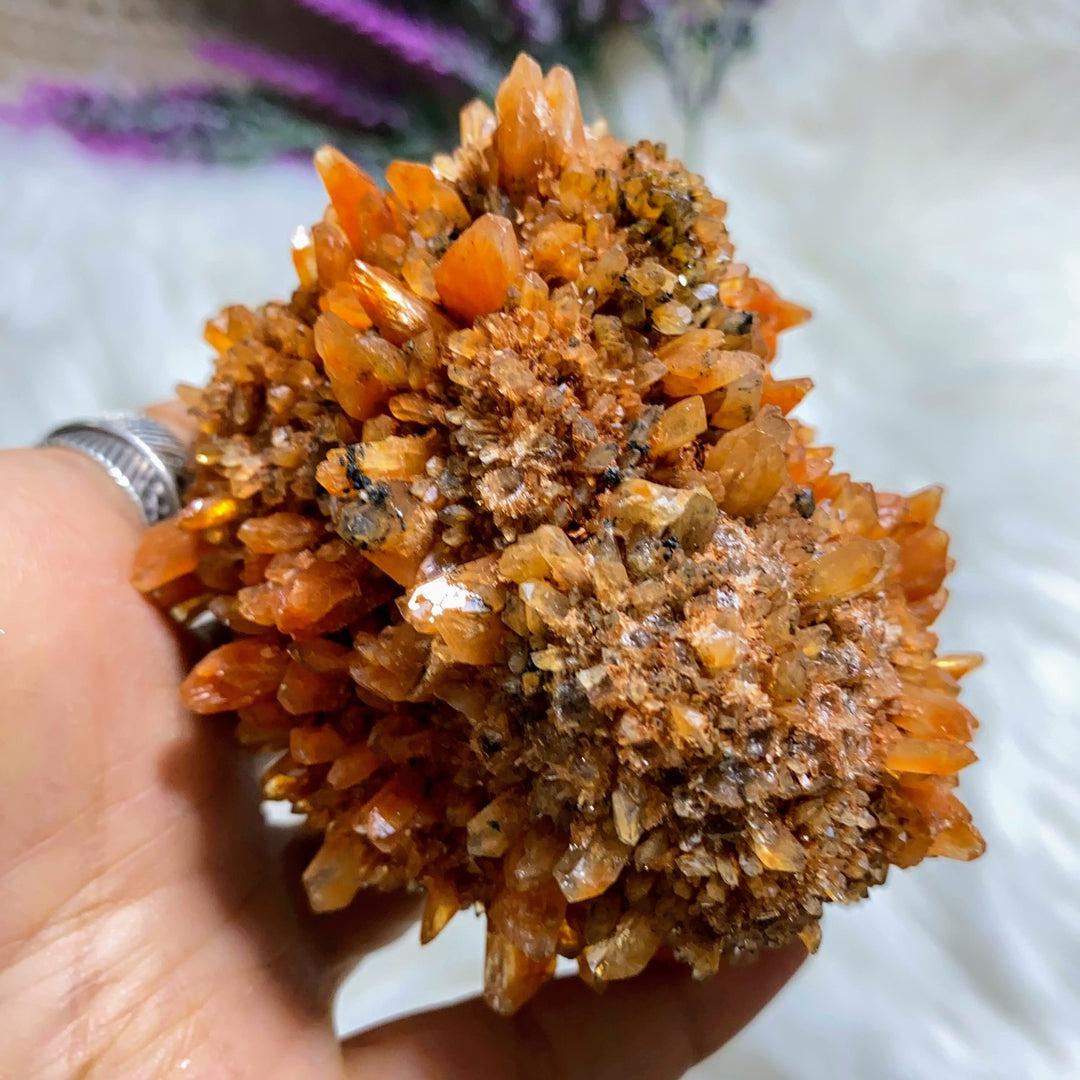 Hedgehog Cluster! Sparkly Creedite Large Natural Specimen -Locality Mexico - Earth Family Crystals