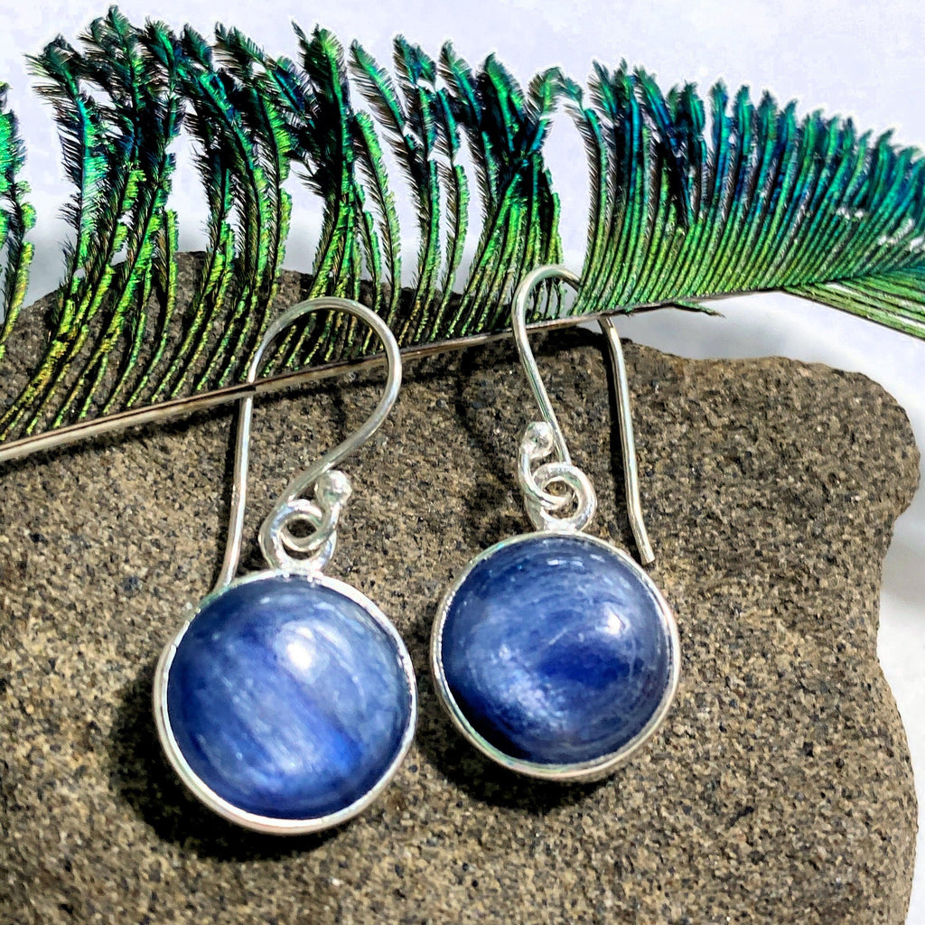 Deep Blue Kyanite Sterling Silver Earrings - Earth Family Crystals