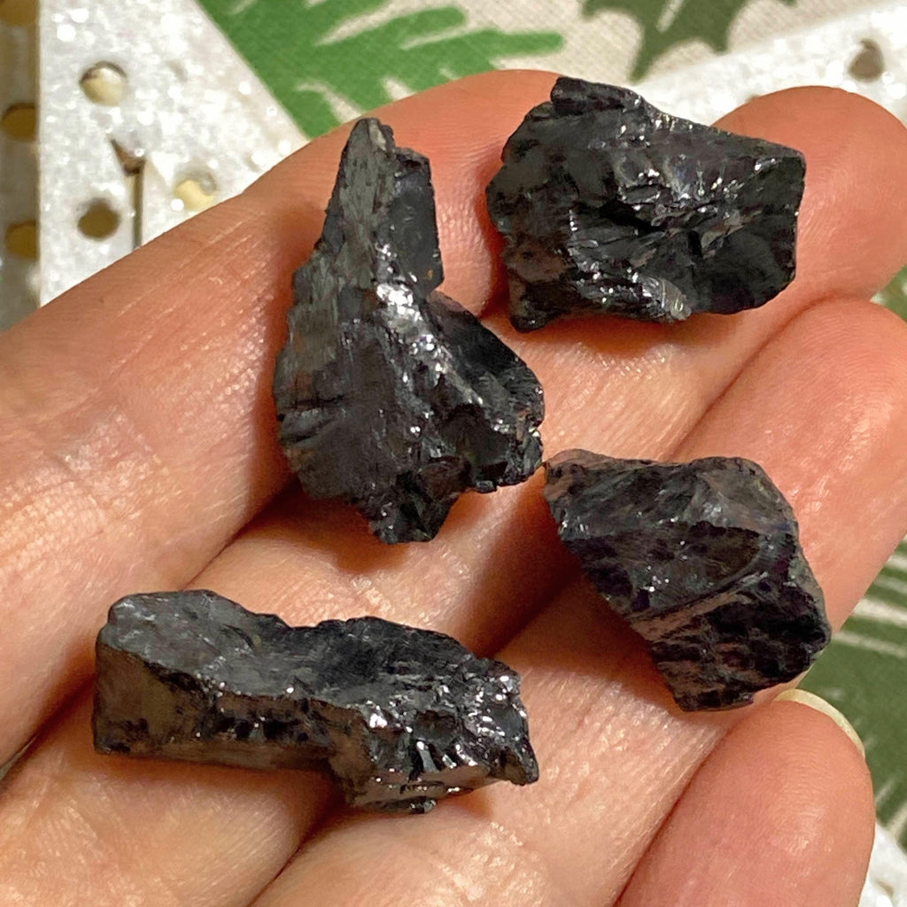 Set of 4 ~ Emf Protective Noble (Elite) Shungite Natural Crystals From Russia - Earth Family Crystals