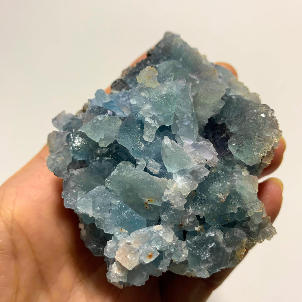Aqua Blue/Green Natural Fluorite With Galena Inclusions From Manzano Mnts, New Mexico - Earth Family Crystals