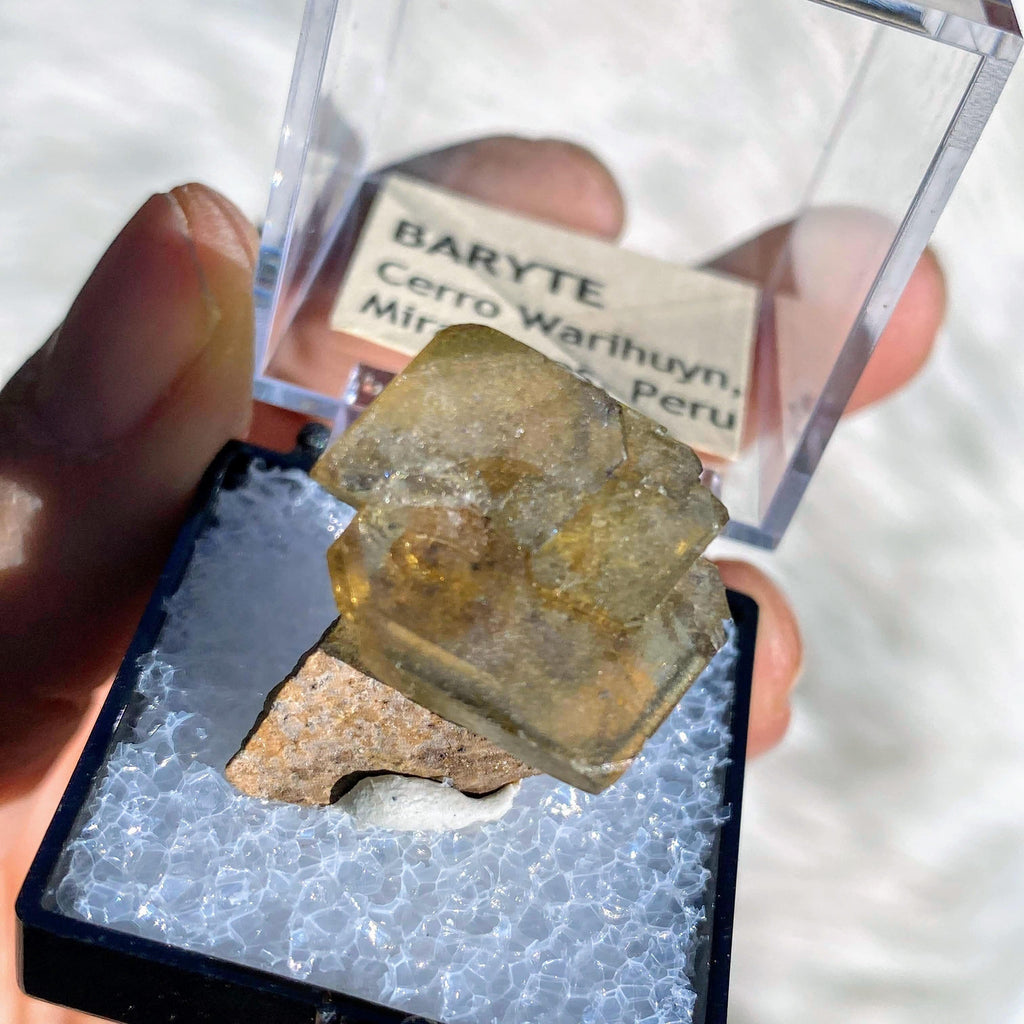 Rare Golden Barite Natural Display Specimen From Peru - Earth Family Crystals