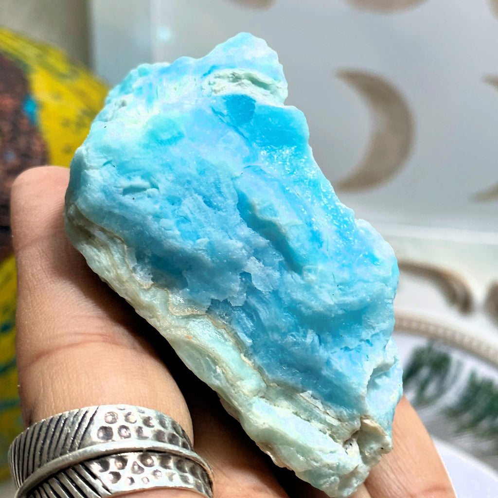 Blue Aragonite Natural Unpolished Specimen ~Locality: Pakistan #1 - Earth Family Crystals