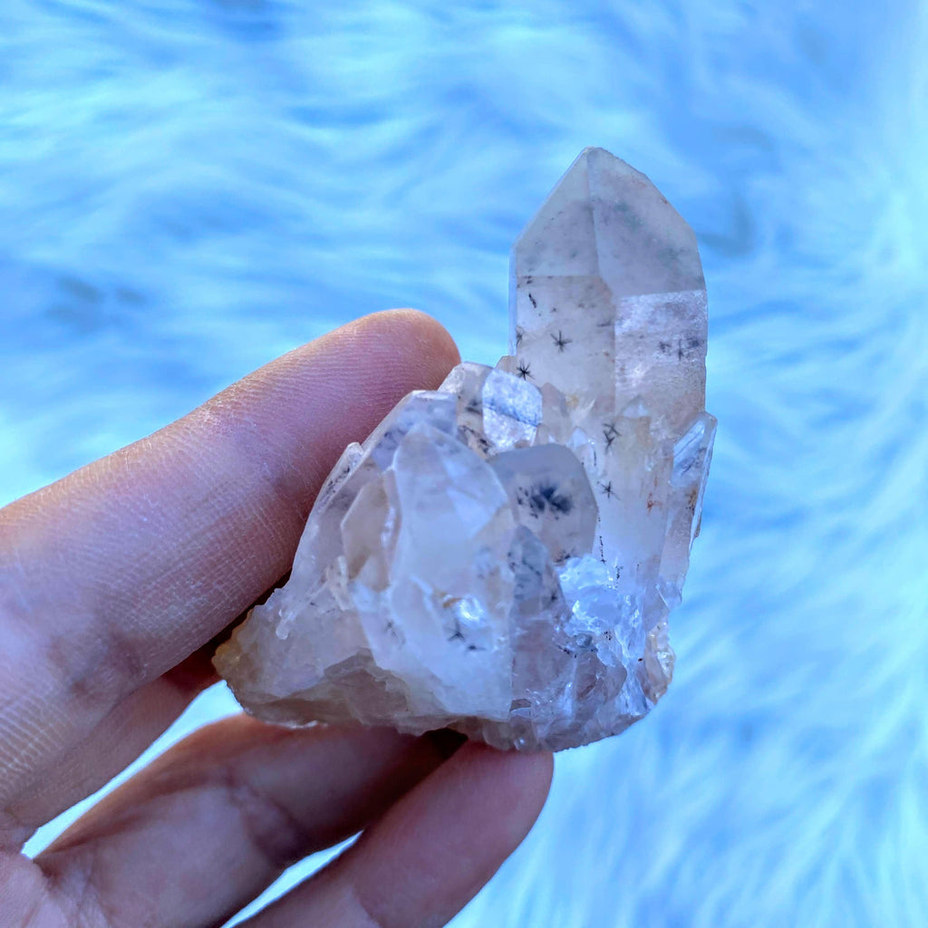 Very Rare! Large Fully Loaded Star Hollandite Quartz Elestial Cluster From Madagascar - Earth Family Crystals