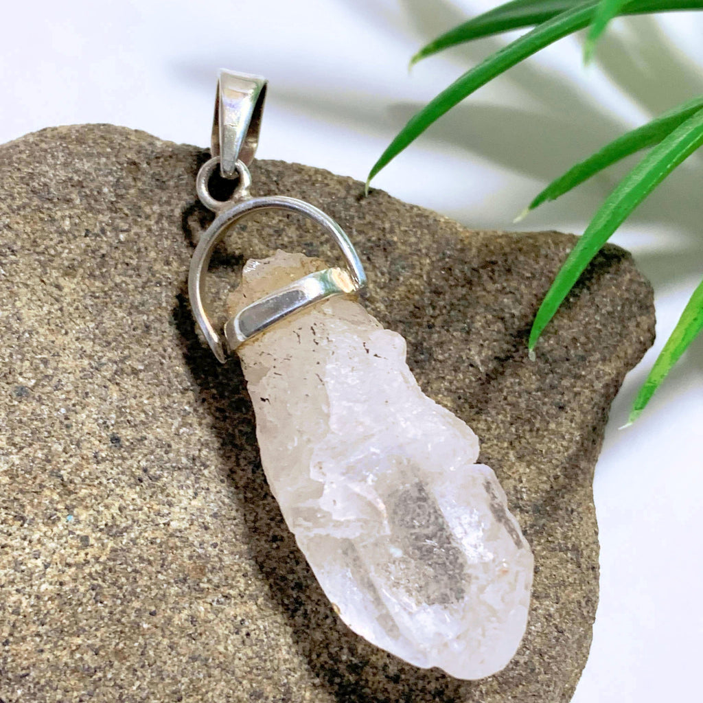 Clear Nirvana Quartz Point Pendant In Sterling Silver (Includes Silver Chain) - Earth Family Crystals