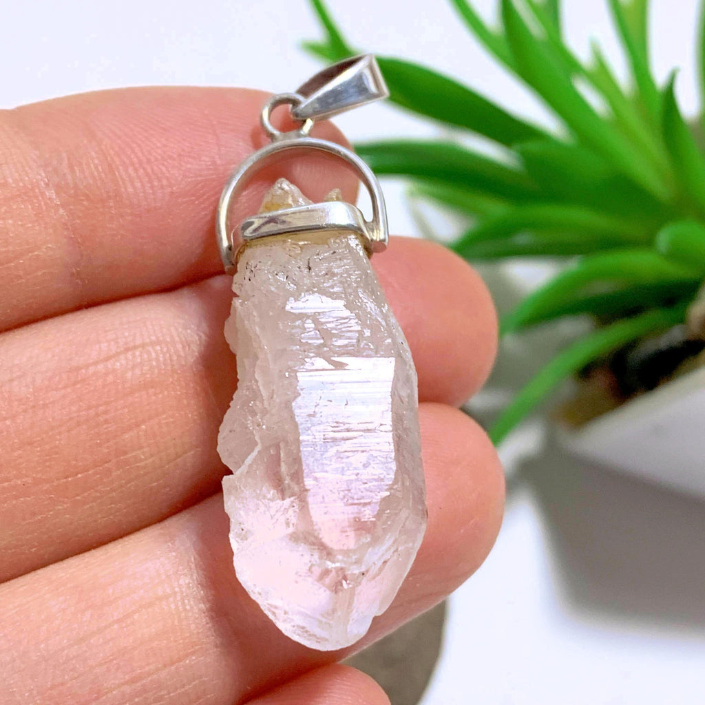 Clear Nirvana Quartz Point Pendant In Sterling Silver (Includes Silver Chain) - Earth Family Crystals