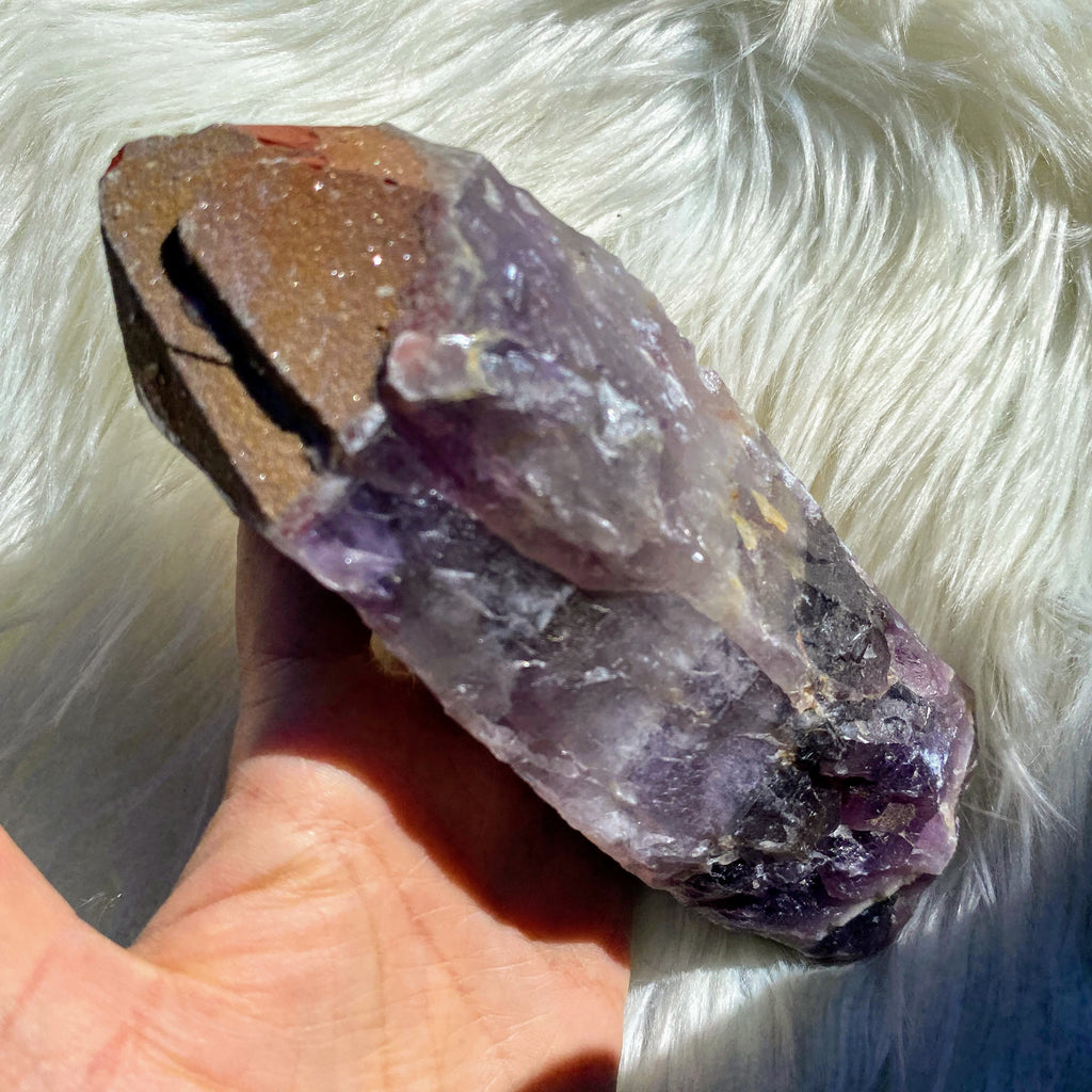Amazing Auralite-23 Large Red Hematite Point With Record Keepers From Canada - Earth Family Crystals