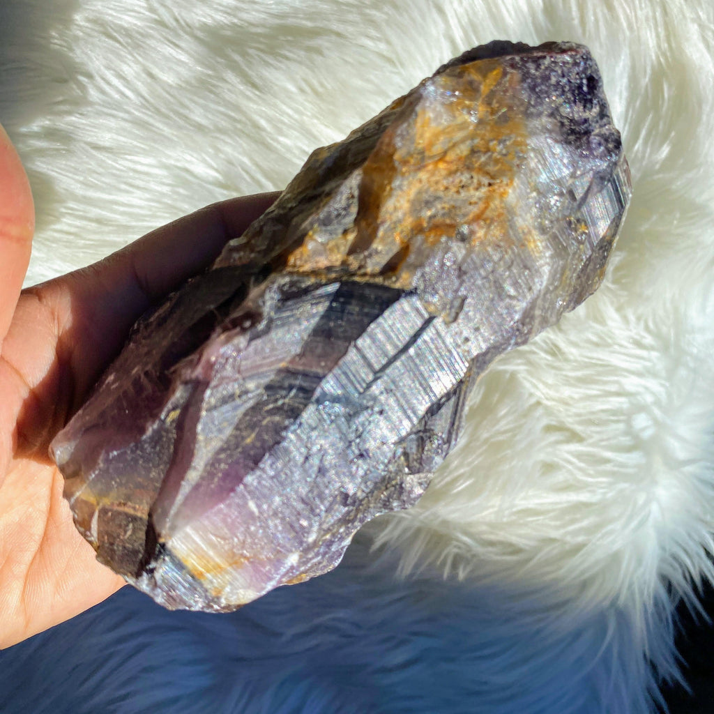 Chunky Auralite-23 Large  Point With Self Healing From Canada - Earth Family Crystals