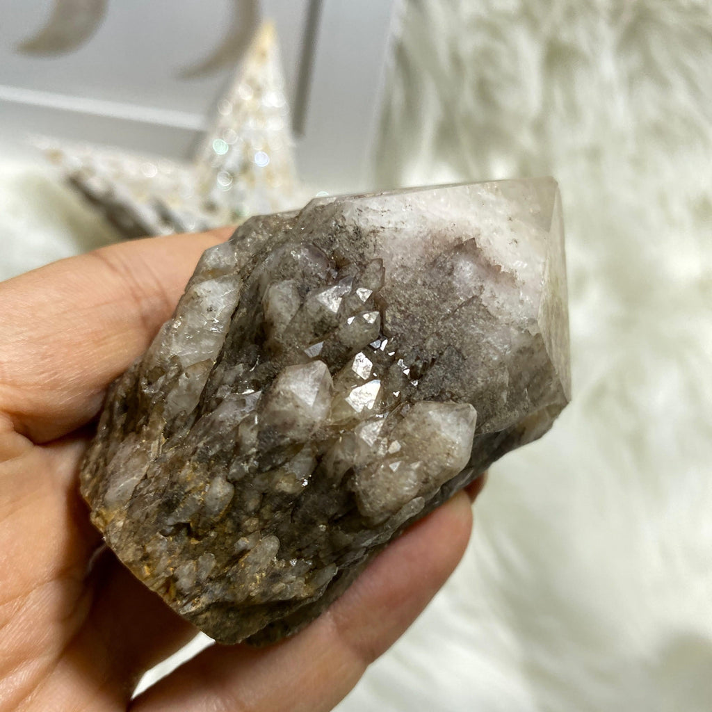 Hematoid Candle Quartz Natural Standing Point Specimen~Locality Madagascar #1 - Earth Family Crystals