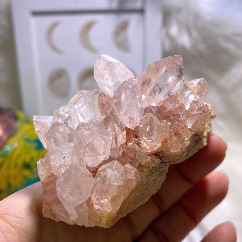 Rare~ Pink Samadhi Quartz Cluster From The Himalayas - Earth Family Crystals