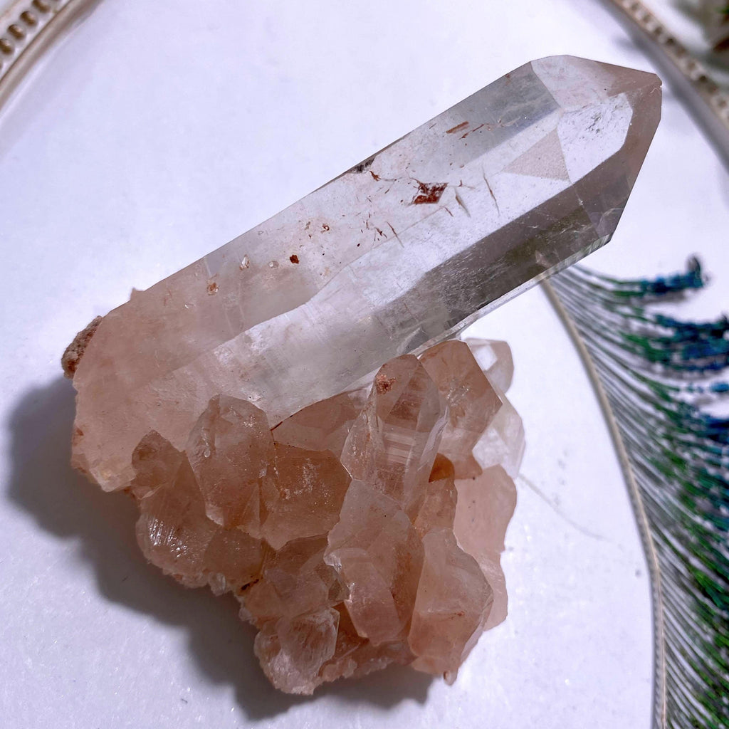 Rare~ Long Point Pink Samadhi Quartz Large Specimen ~Locality: The Himalayas - Earth Family Crystals