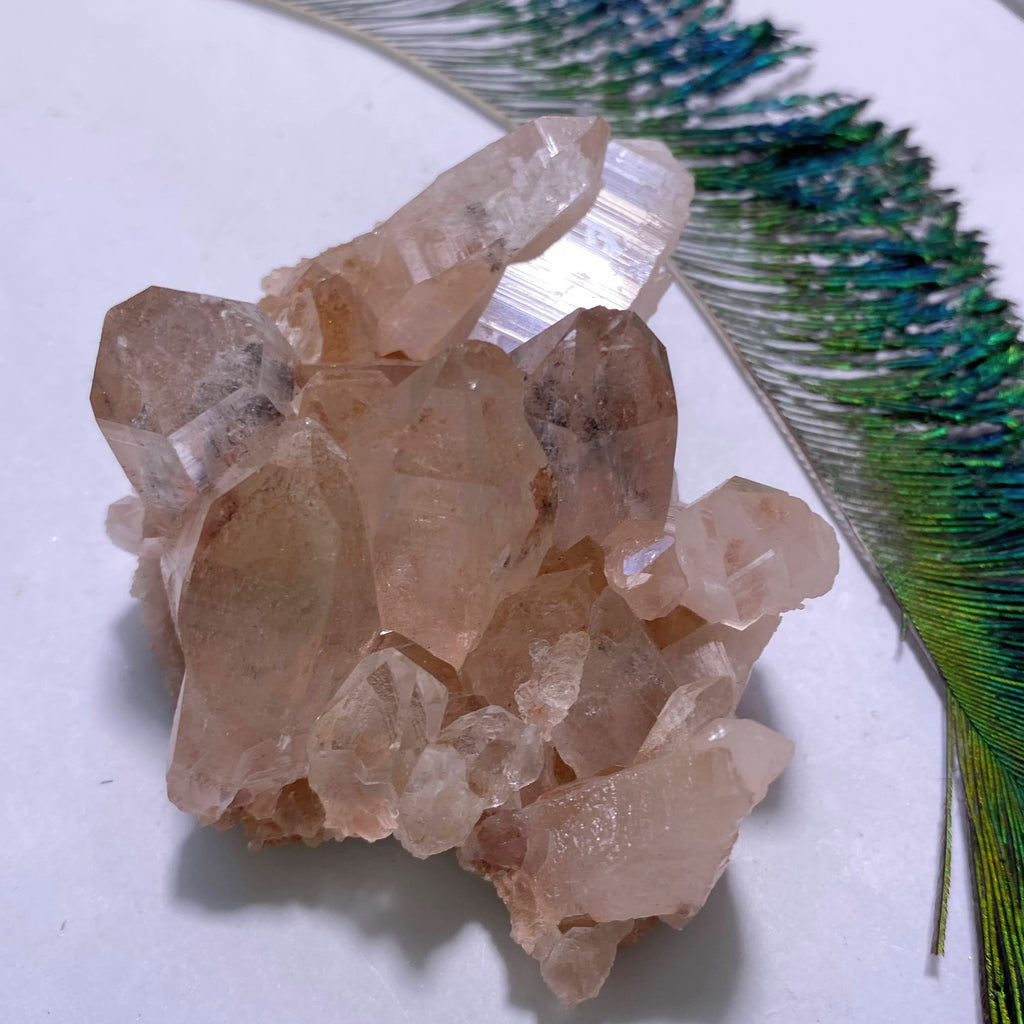 Rare~ Pink Samadhi Quartz Specimen With Self Healing ~Locality: The Himalayas - Earth Family Crystals