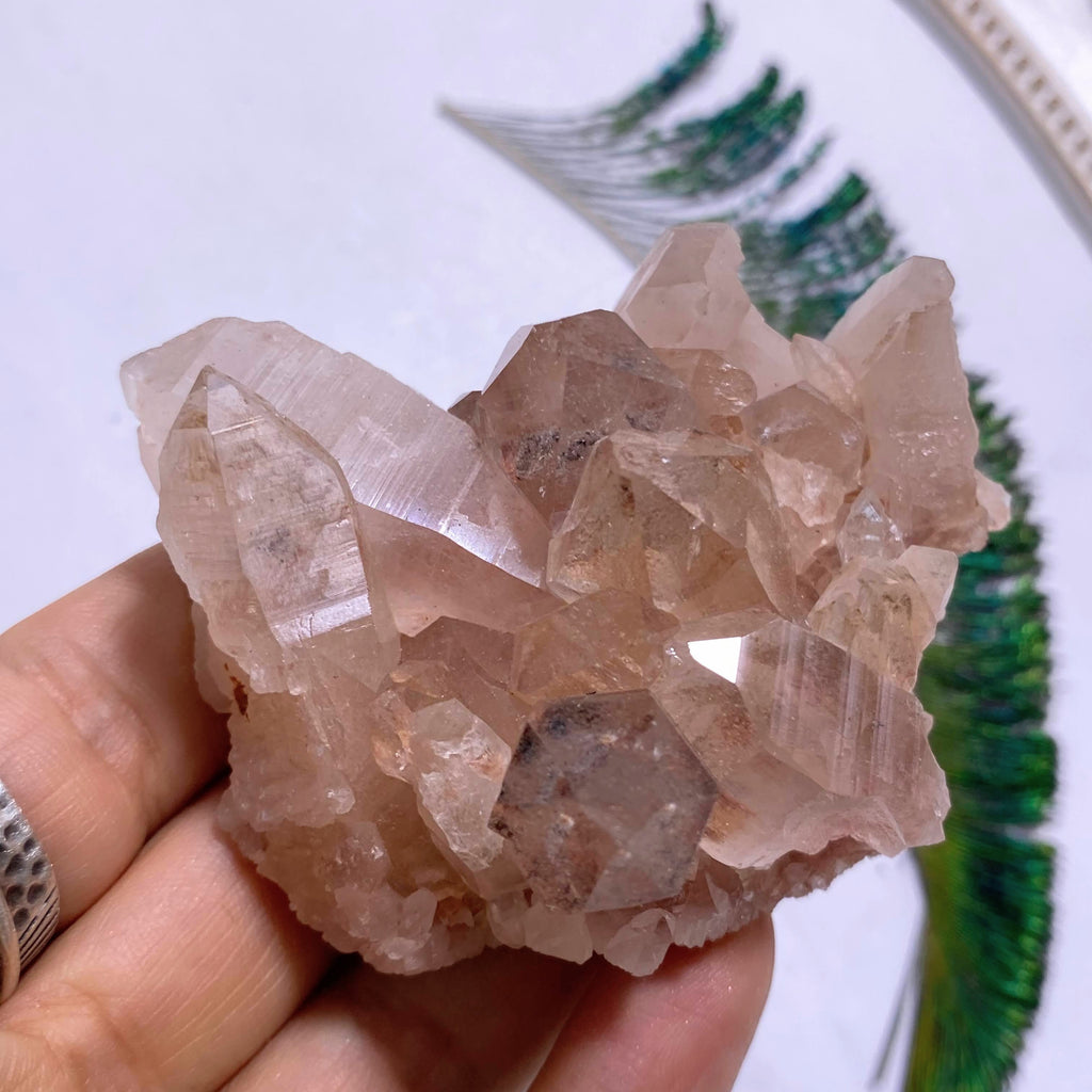 Rare~ Pink Samadhi Quartz Specimen With Self Healing ~Locality: The Himalayas - Earth Family Crystals