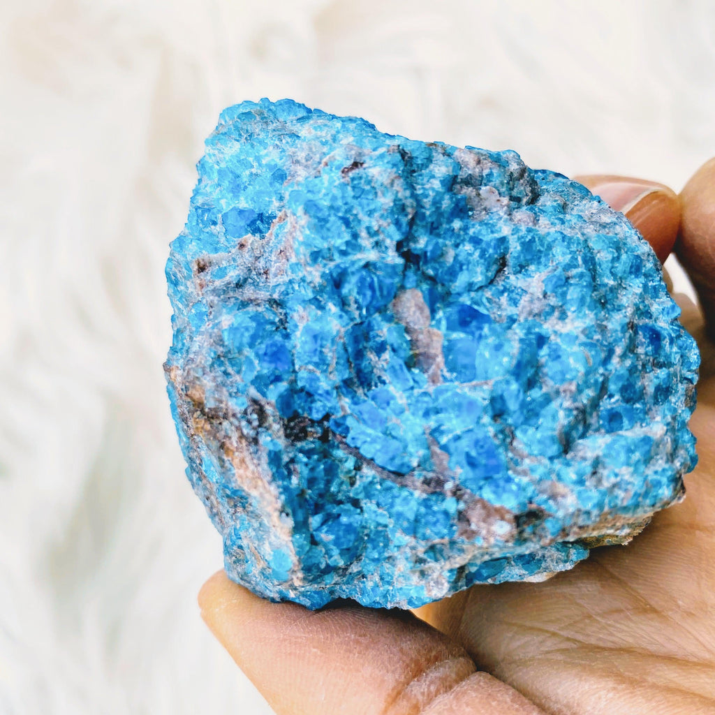 Chunky Blue Apatite Natural Specimen from Brazil #1 - Earth Family Crystals