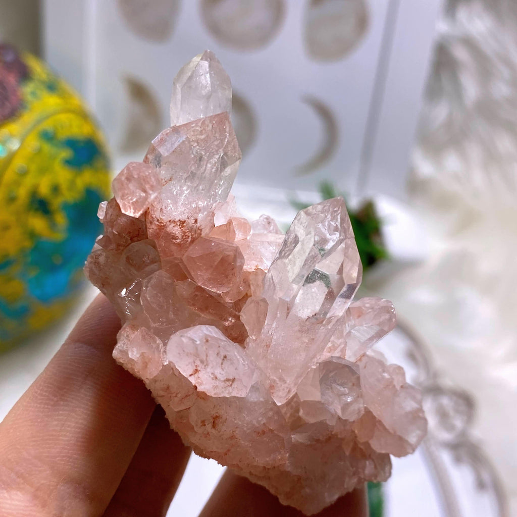 Rare~Pretty Pink Samadhi Quartz Cluster From the Himalayas - Earth Family Crystals
