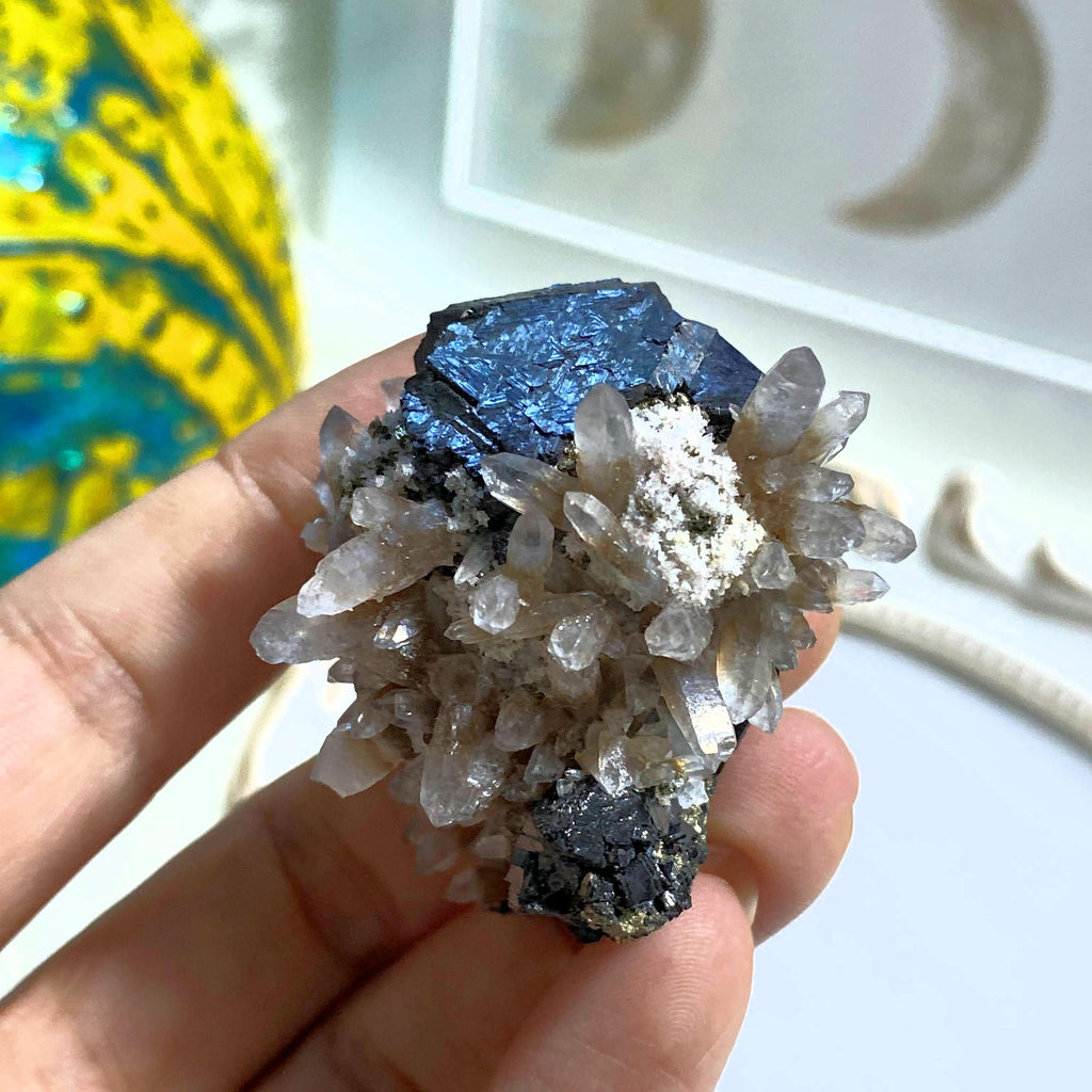 Rare Sphalerite, Druzy Quartz & Pyrite Natural Collectors Specimen~ From Naica Mine, Mexico - Earth Family Crystals