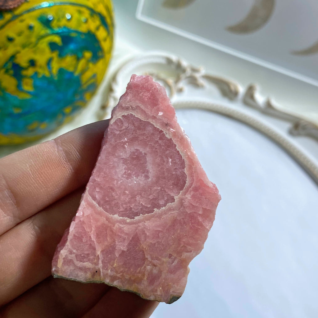 Natural Rhodochrosite Unpolished Slice Specimen From Argentina - Earth Family Crystals