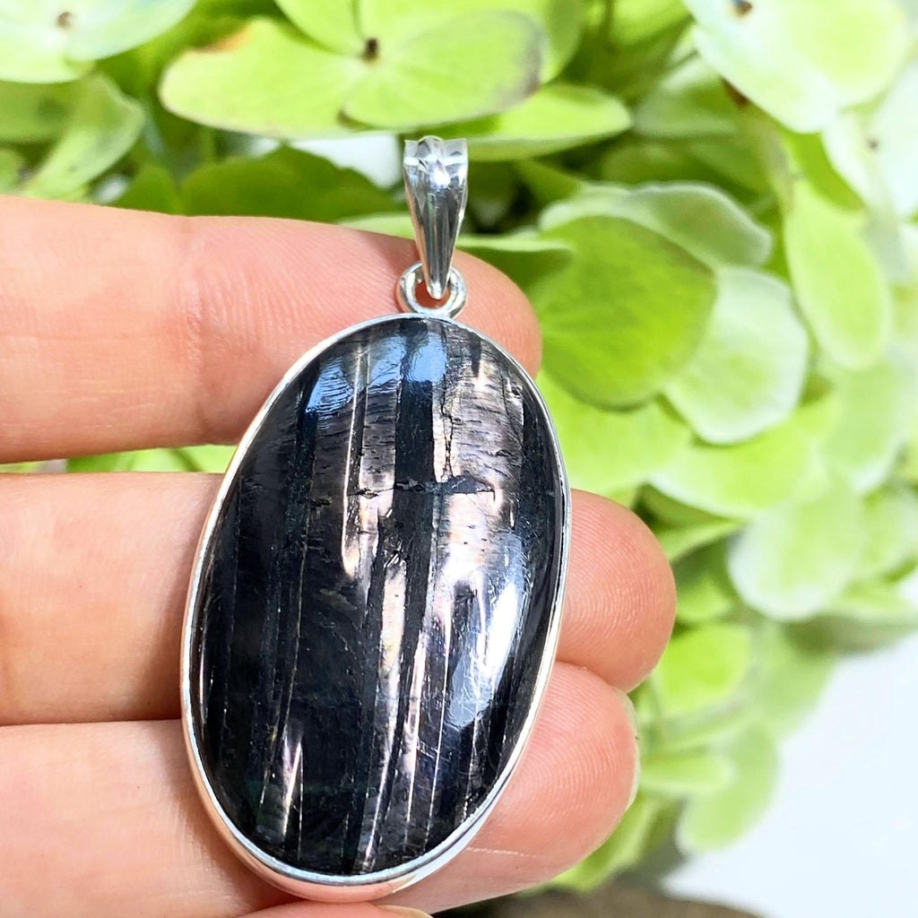 Reserved For Kathy D. Dark & Mysterious Flashes Hypersthene Pendant in Sterling Silver (Includes Silver Chain) #4 - Earth Family Crystals