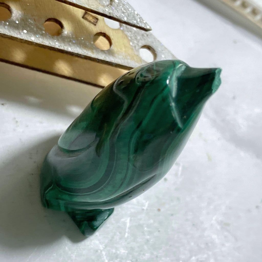 Standing Malachite Penguin Display Carving *REDUCED - Earth Family Crystals