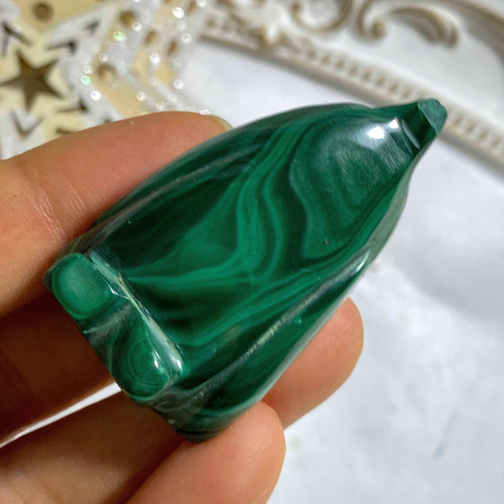 Standing Malachite Penguin Display Carving *REDUCED - Earth Family Crystals