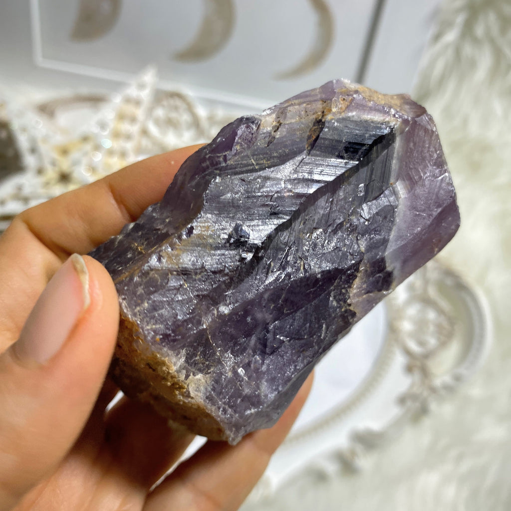 Deep Purple & Self Healing Genuine Auralite-23 Natural Specimen ~Locality Ontario, Canada #4 - Earth Family Crystals