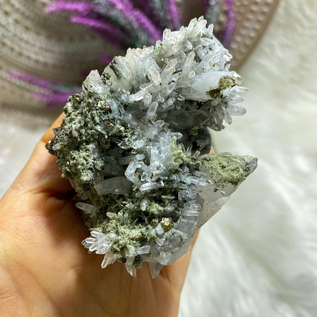 Stellar Beam Calcite & Pyrite Unique Natural Specimen From Utah - Earth Family Crystals