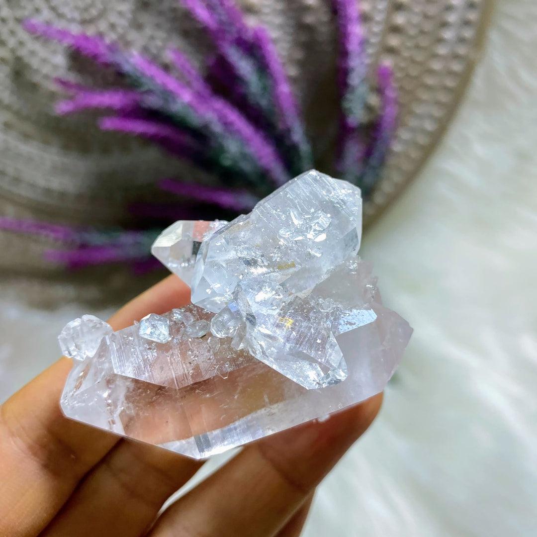 AA Grade! Incredible Clear Quartz Double Terminated Multi Point Cluster Locality: Arkansas, USA - Earth Family Crystals