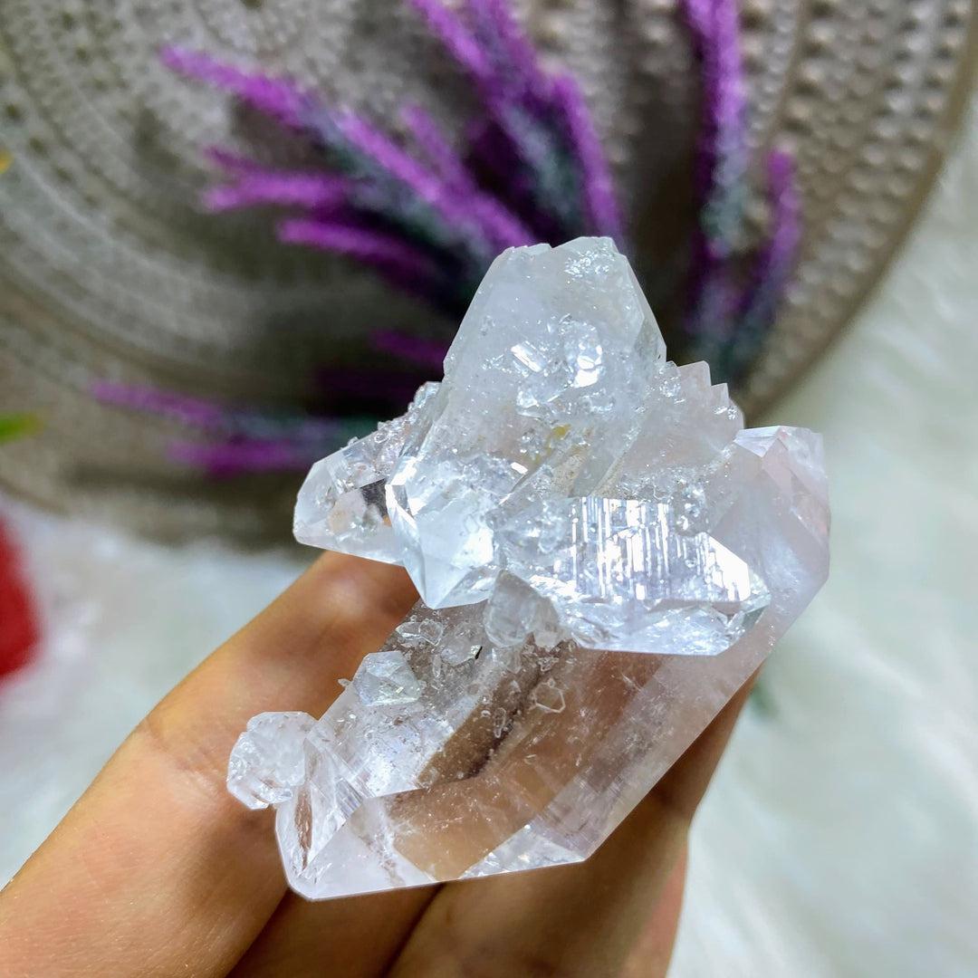 AA Grade! Incredible Clear Quartz Double Terminated Multi Point Cluster Locality: Arkansas, USA - Earth Family Crystals