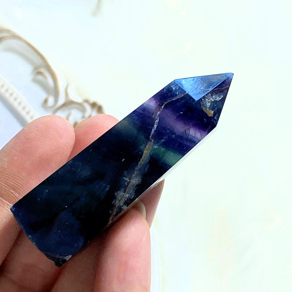 Rainbow Fluorite Polished Standing Tower -Ideal For Crystal Grids #3 - Earth Family Crystals