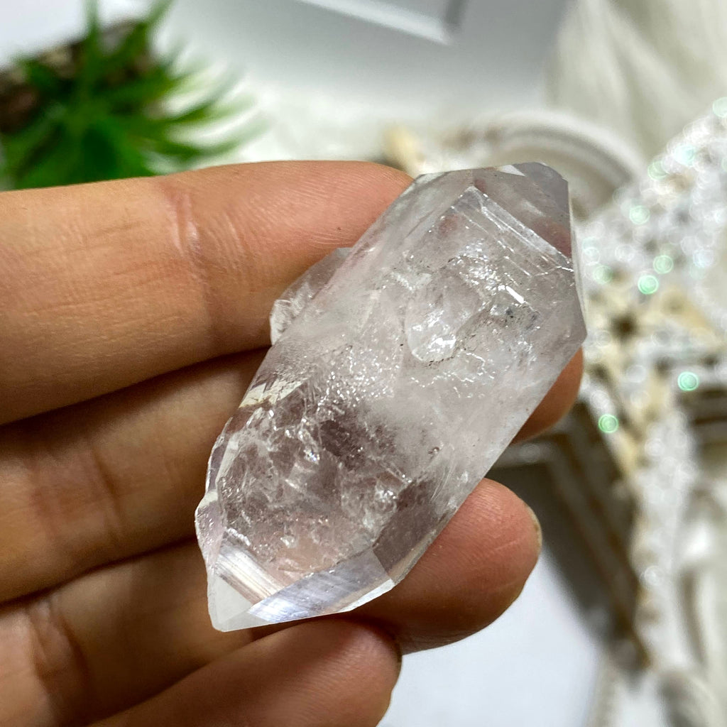 Double Terminated Natural Clear Quartz Point from Arkansas, USA - Earth Family Crystals