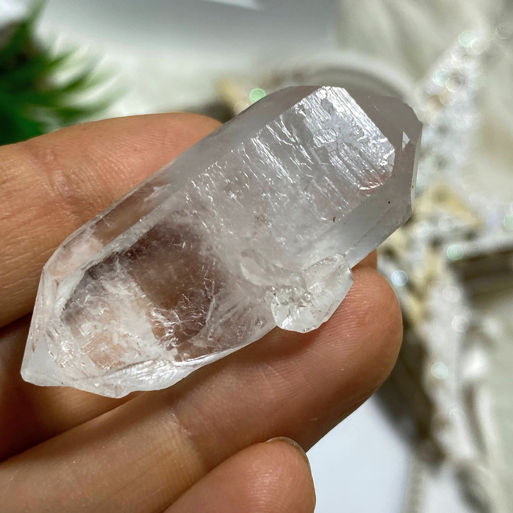 Double Terminated Natural Clear Quartz Point from Arkansas, USA - Earth Family Crystals