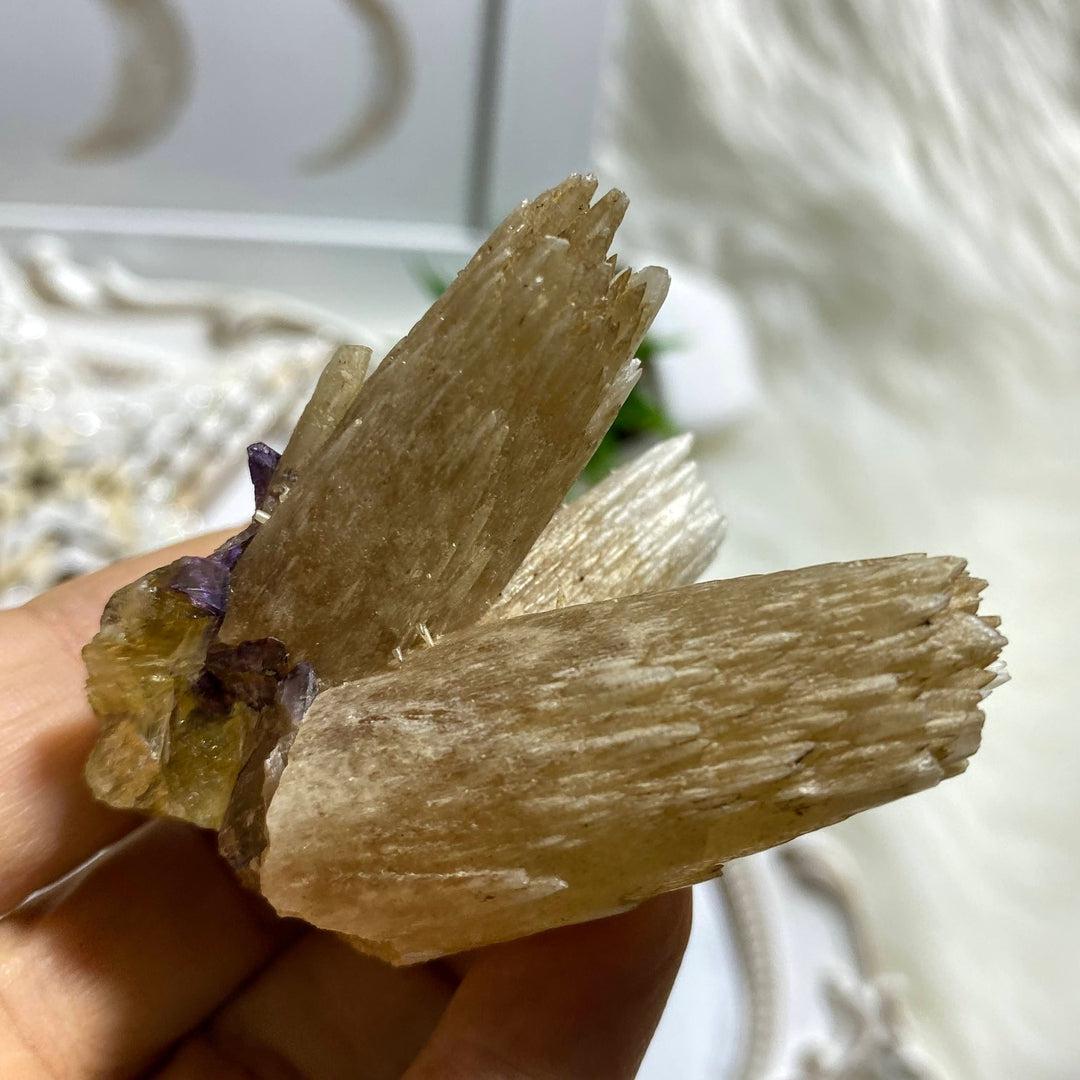 Very Rare old Collection Calcite flowers With Fluorite Inclusions from Cave-in-Rock Illinois - Earth Family Crystals