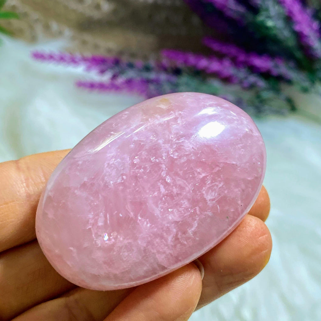 Sweet Candy pink Rose Quartz Hand Held Specimen #1 - Earth Family Crystals
