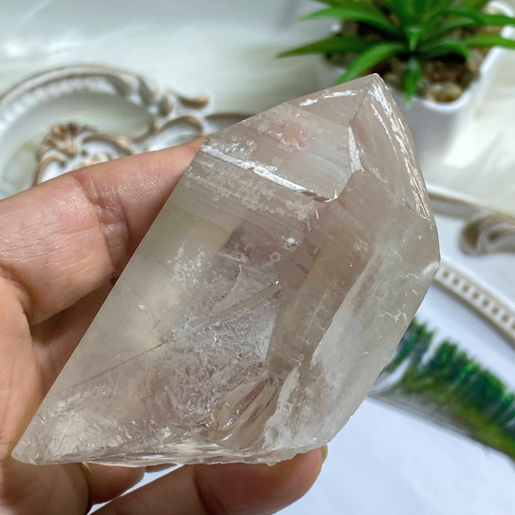 Completely Unpolished Lemurian Quartz Point From  Brazil - Earth Family Crystals