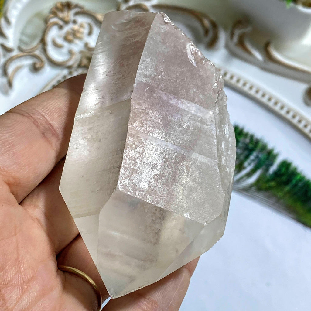 Completely Unpolished Lemurian Quartz Point From  Brazil - Earth Family Crystals