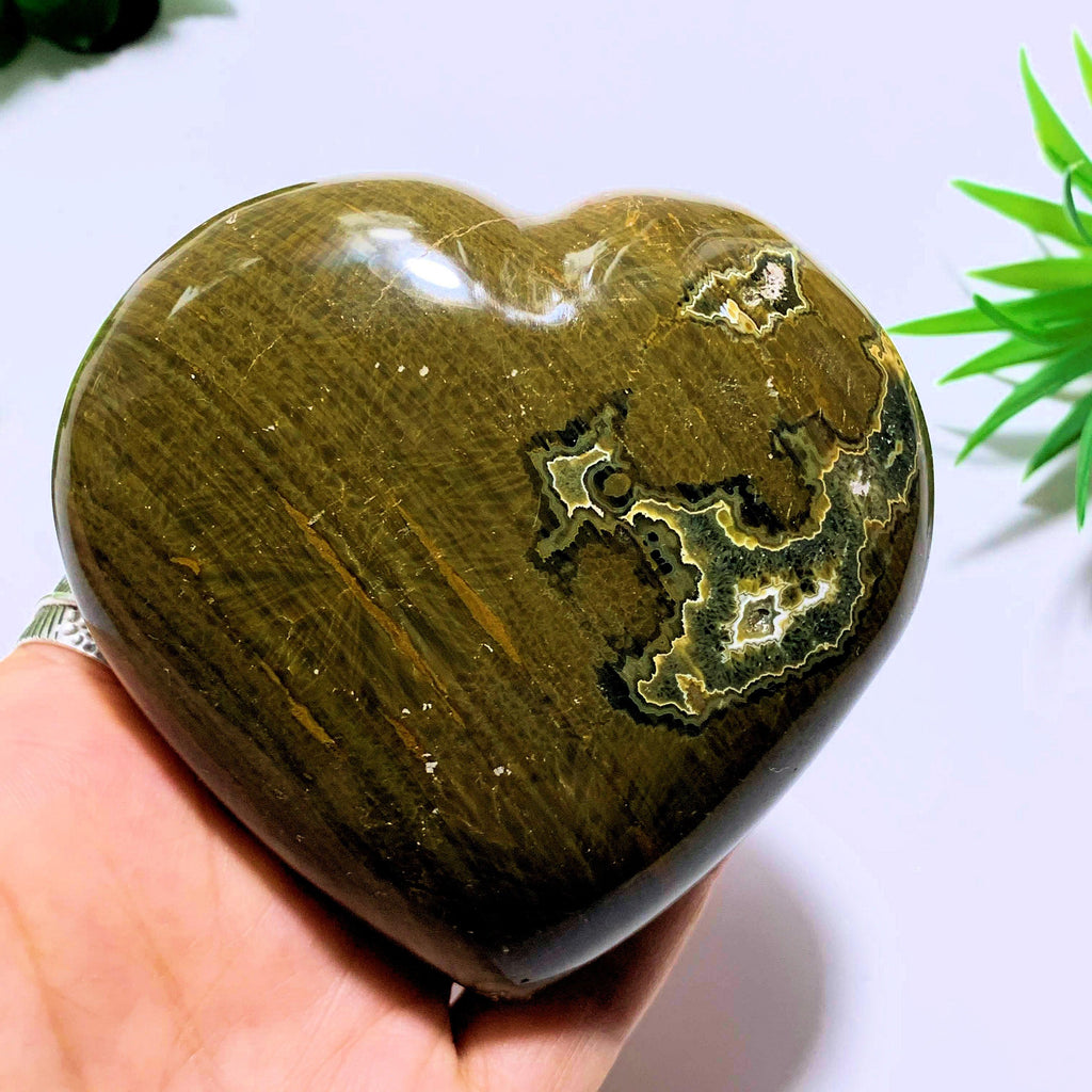 Ocean Jasper Large Love Heart Carving~Locality Madagascar - Earth Family Crystals