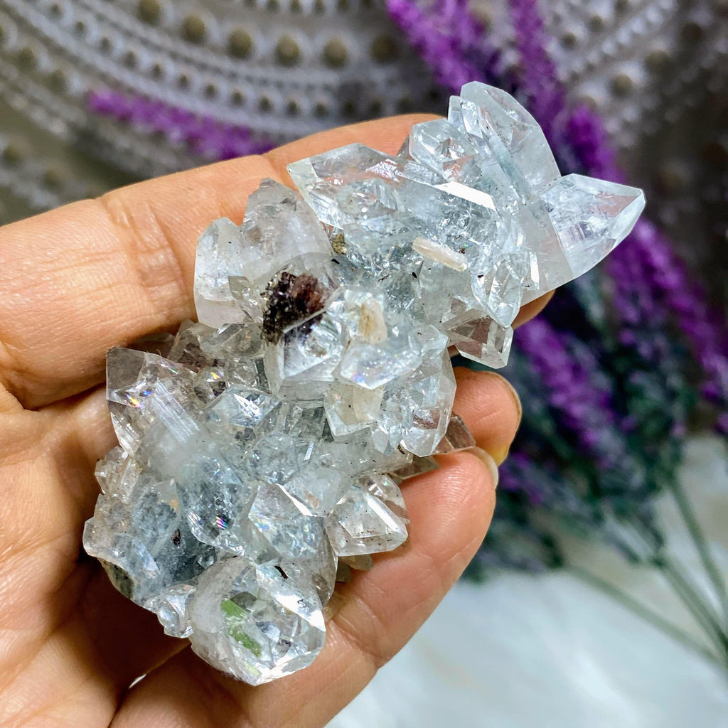Breathtaking Gemmy Clear Apophyllite & Stilbite Cluster ~Locality India - Earth Family Crystals