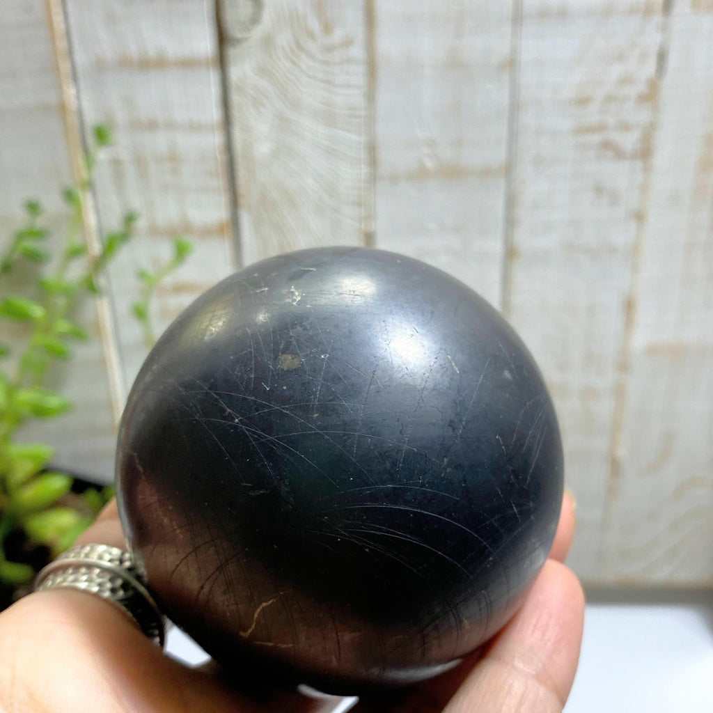 EMF Protection Unpolished Shungite Medium Sphere From Russia *REDUCED* - Earth Family Crystals