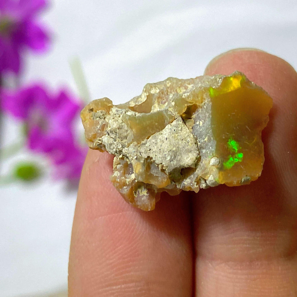9 CT Rough Flashy Ethiopian Opal Collectors Specimen - Earth Family Crystals