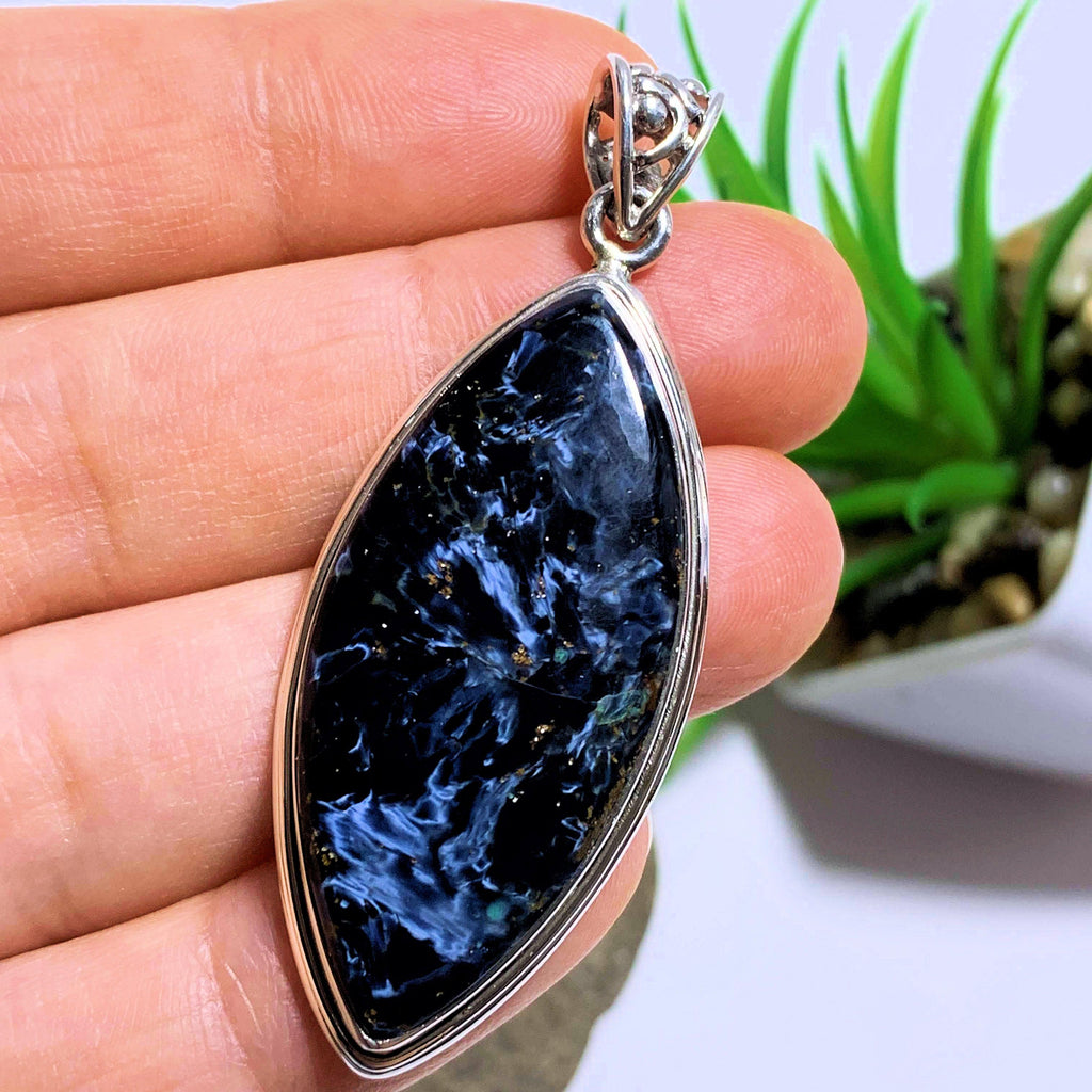 Pietersite Silky Blue Pendant in Sterling Silver (Includes Silver Chain) #4 - Earth Family Crystals