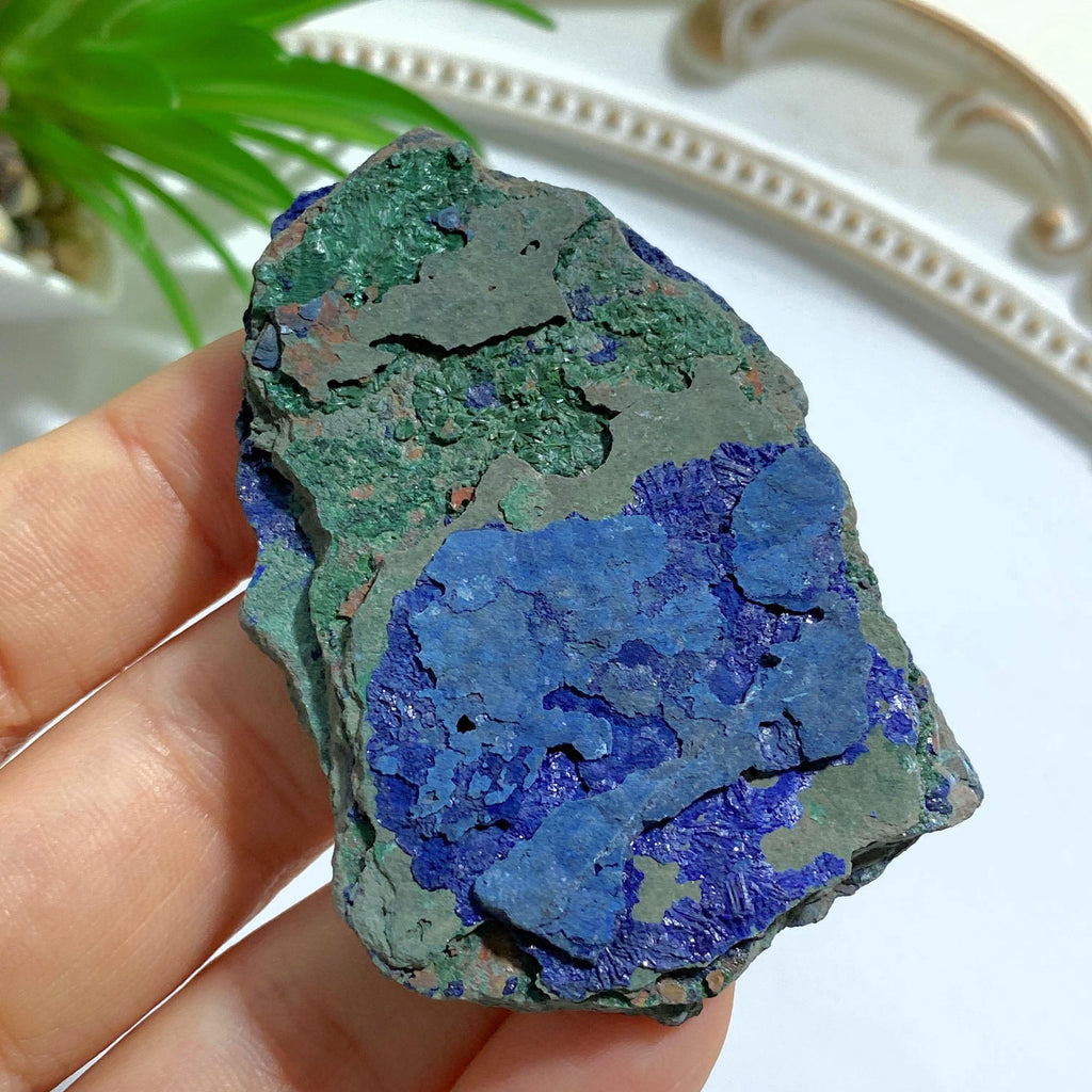 Azurite & Layered Malachite Natural Specimen #1 - Earth Family Crystals