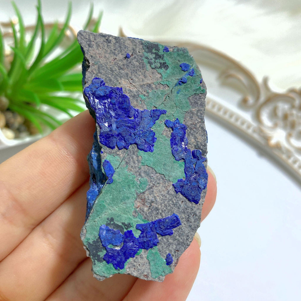 Azurite & Layered Malachite Natural Specimen #2 - Earth Family Crystals