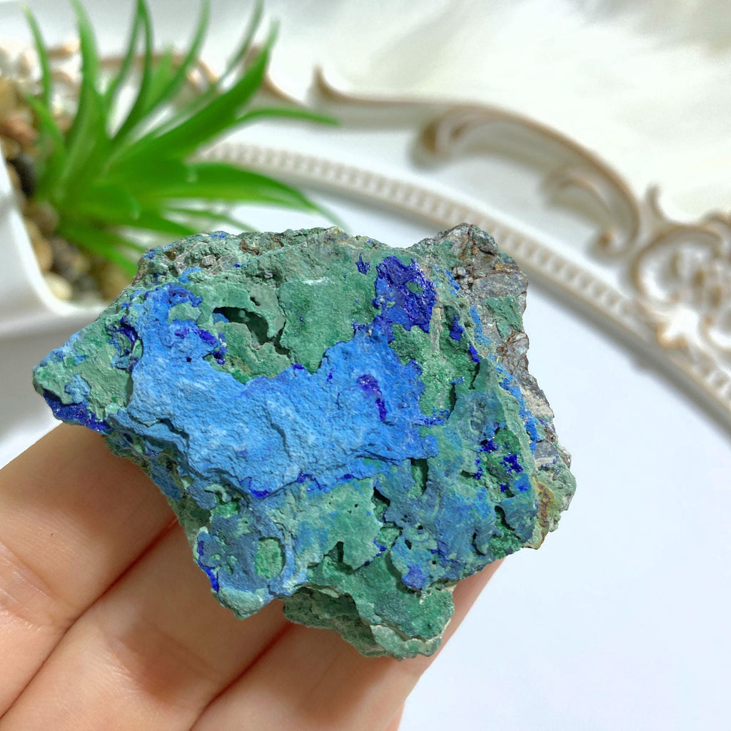 Azurite & Layered Malachite Natural Specimen #3 - Earth Family Crystals