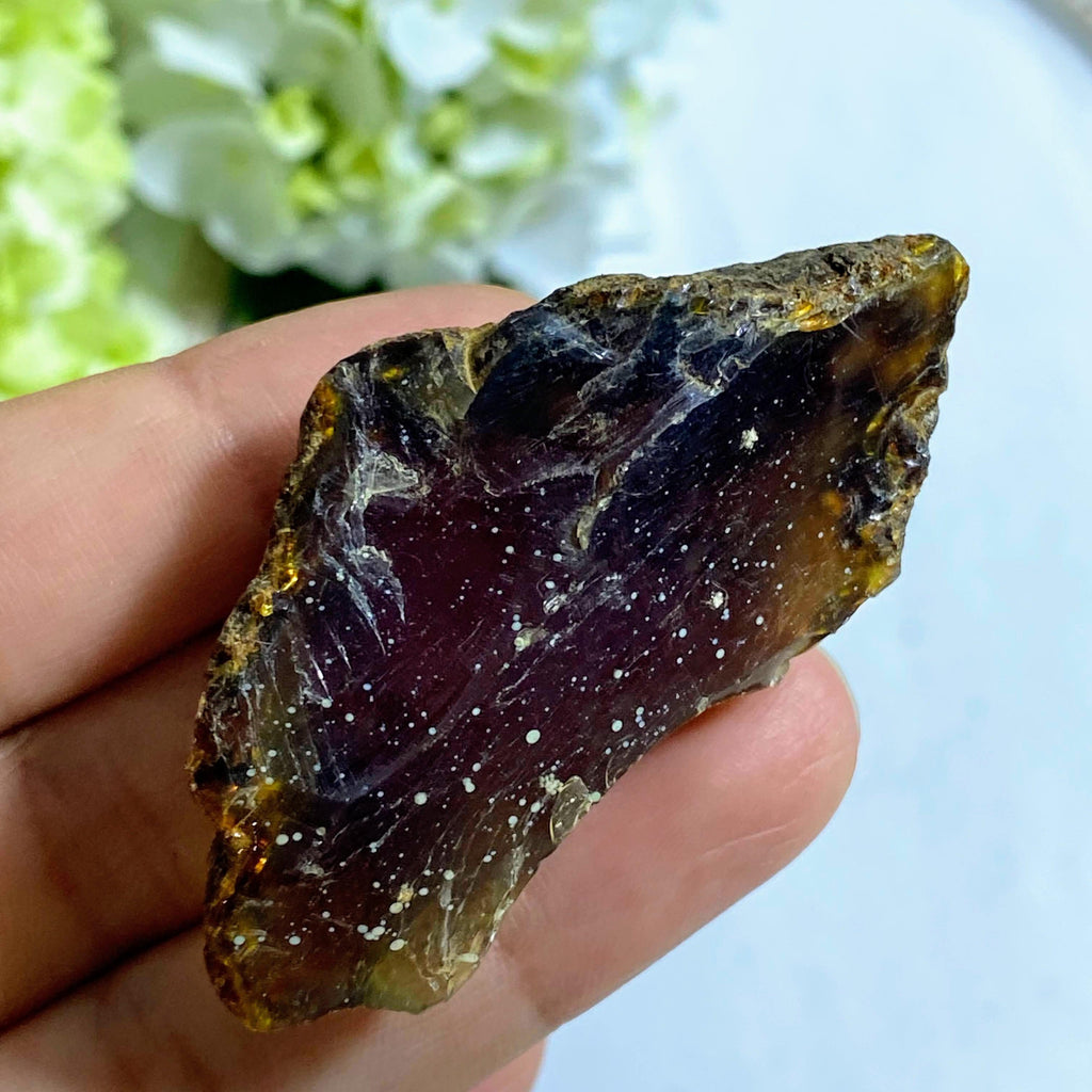Sumatra Golden & Blue Amber Natural Specimen #3 - Earth Family Crystals