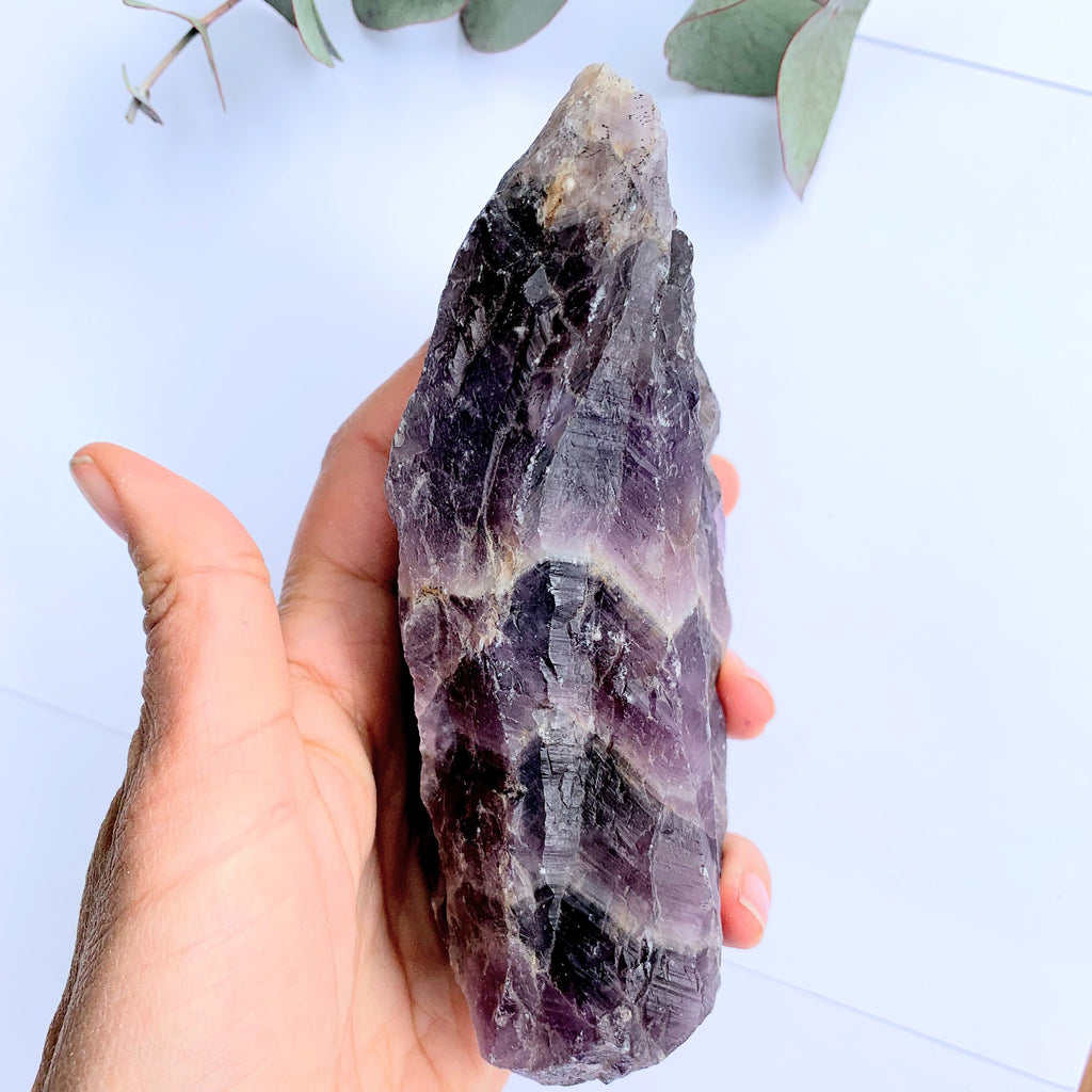 Chunky XL deep Purple Genuine Canadian Auralite-23 Raw Point Specimen - Earth Family Crystals