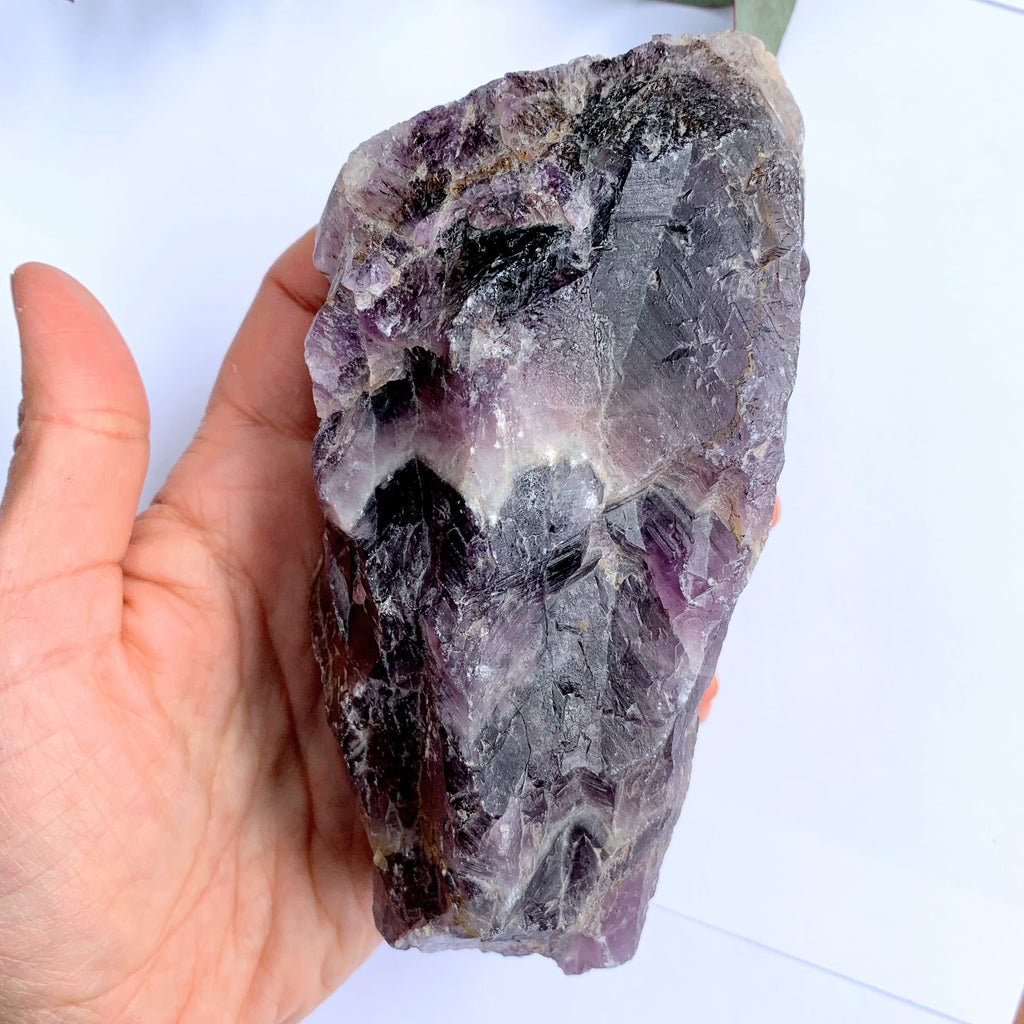 Chunky XL deep Purple Genuine Canadian Auralite-23 Raw Point Specimen - Earth Family Crystals